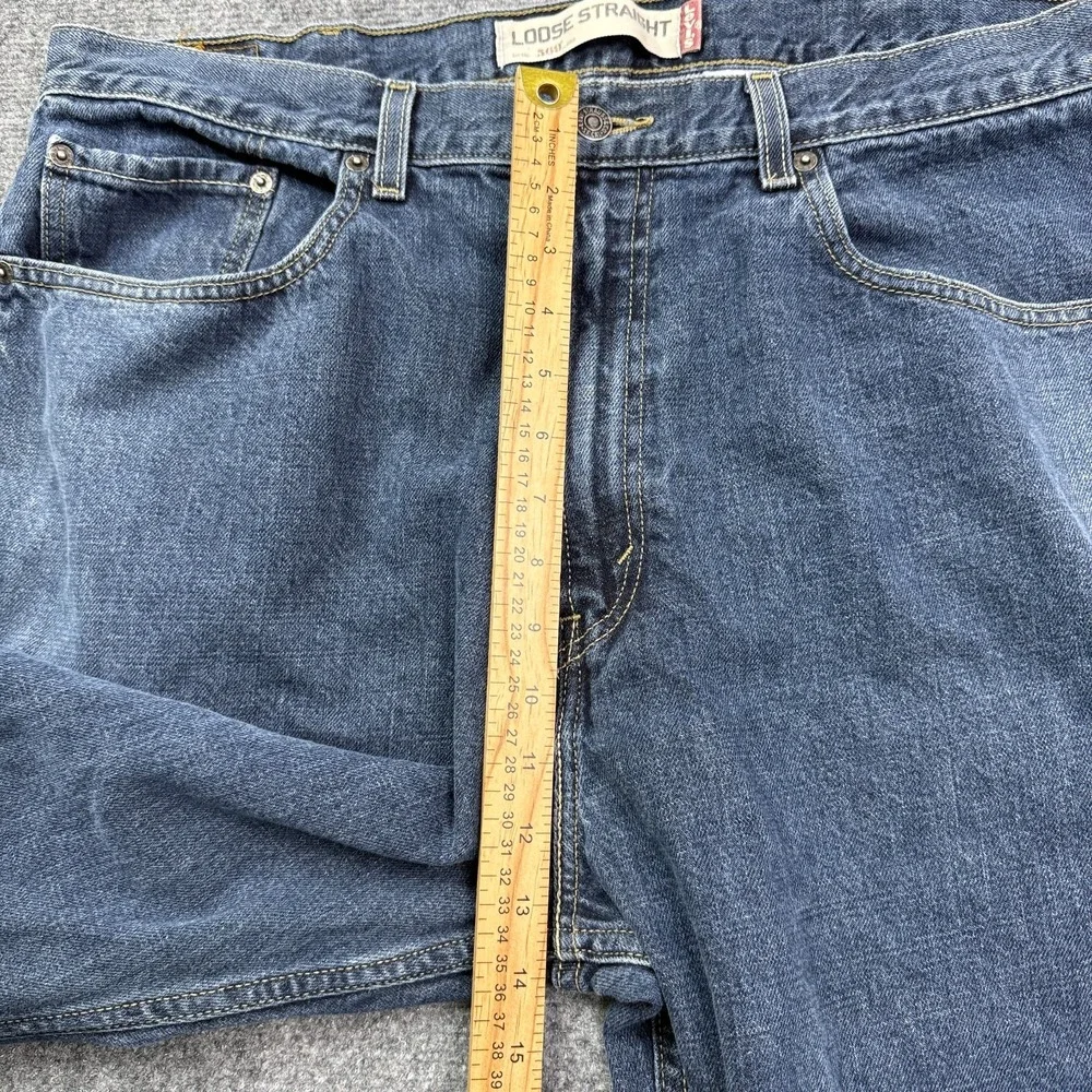 Vintage Levis 569 Mens Loose Straight Jeans 38x30 Blue Medium Wash Y2K Denim